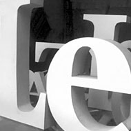 Letras Caixa em Aço Inox e Galvanizada Pintada