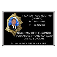 Placa em Aço com Foto Aplicada