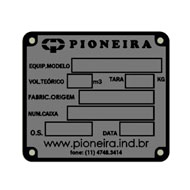 Placas em Alumínio para Identificação de Máquinas