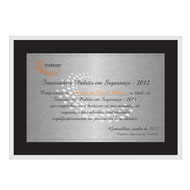 Placas, Prismas em Aço Inox Gravado